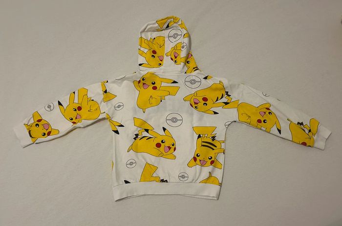 Sweat fin à capuche blanc Pokémon 8 ans - photo numéro 2