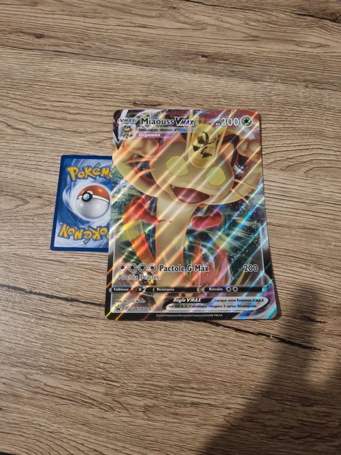 Carte pokémon jumbo miaouss Vmax promo swsh005 année 2020