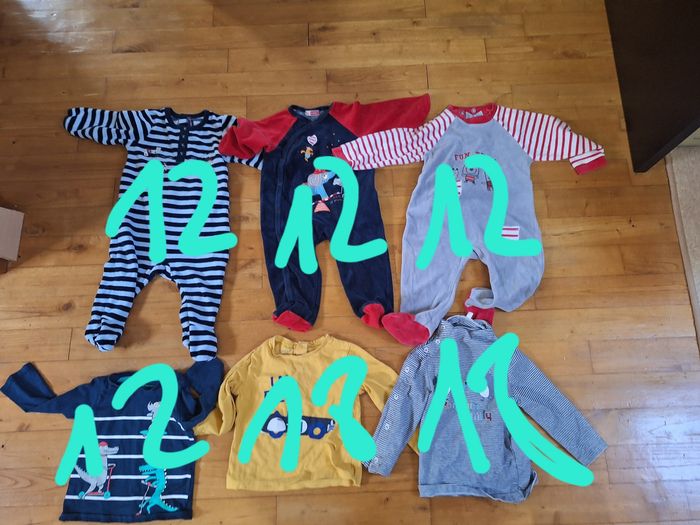 Lot vêtements été pyjama bébé garçon 12 mois et plusieurs 18 mois - photo numéro 4