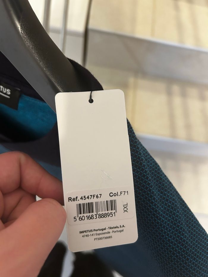 pyjama 2 pièces long homme 100% coton Impetus taille XXL bleu neuf - photo numéro 5