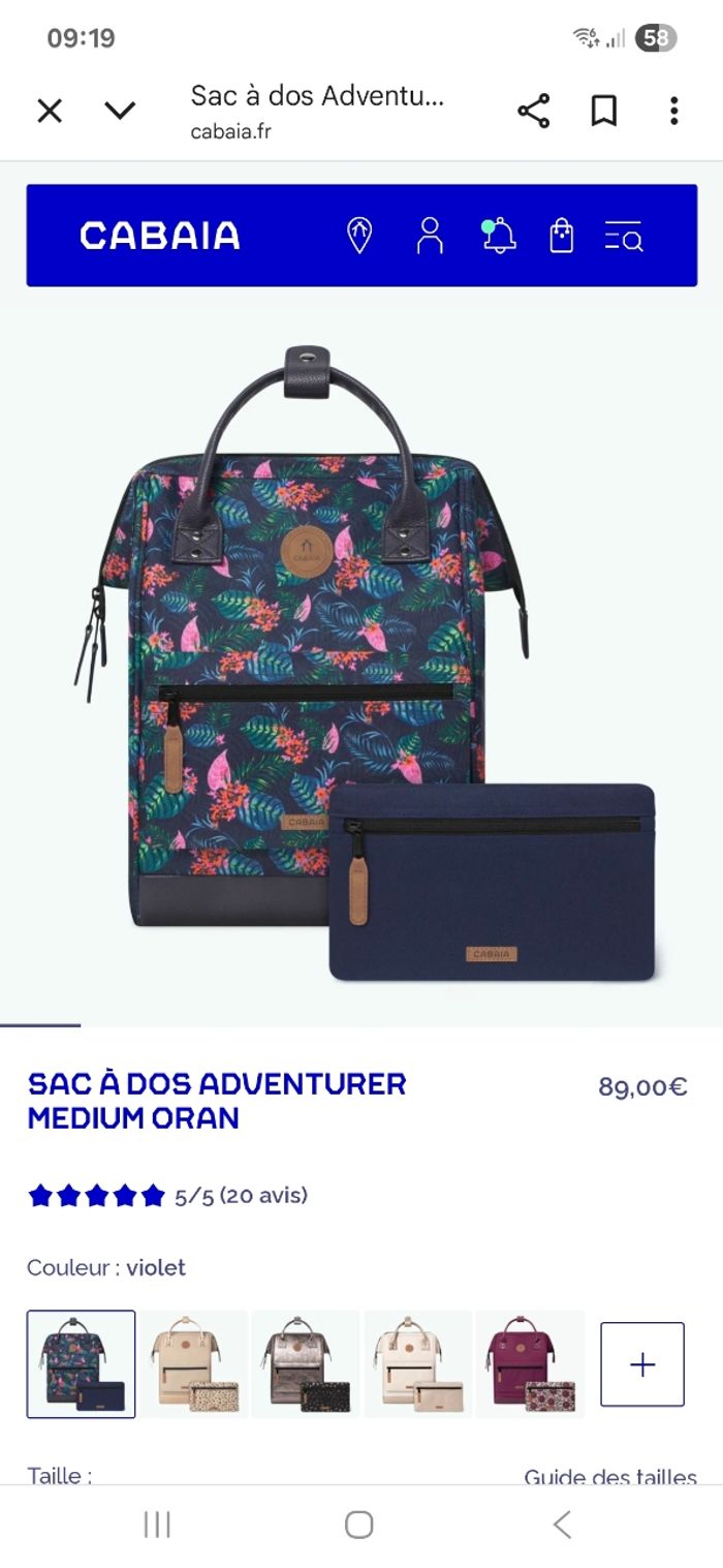 Sac a dos cabaia - photo numéro 4