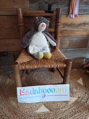 Peluche ours biscotte et pompon moulin roty tbe