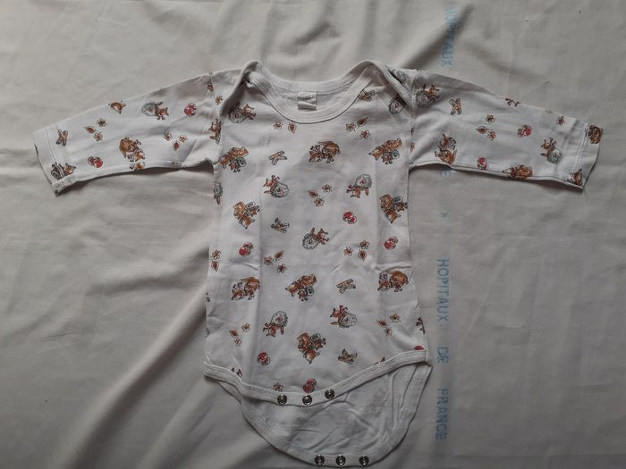 Body blanc motif kangourous