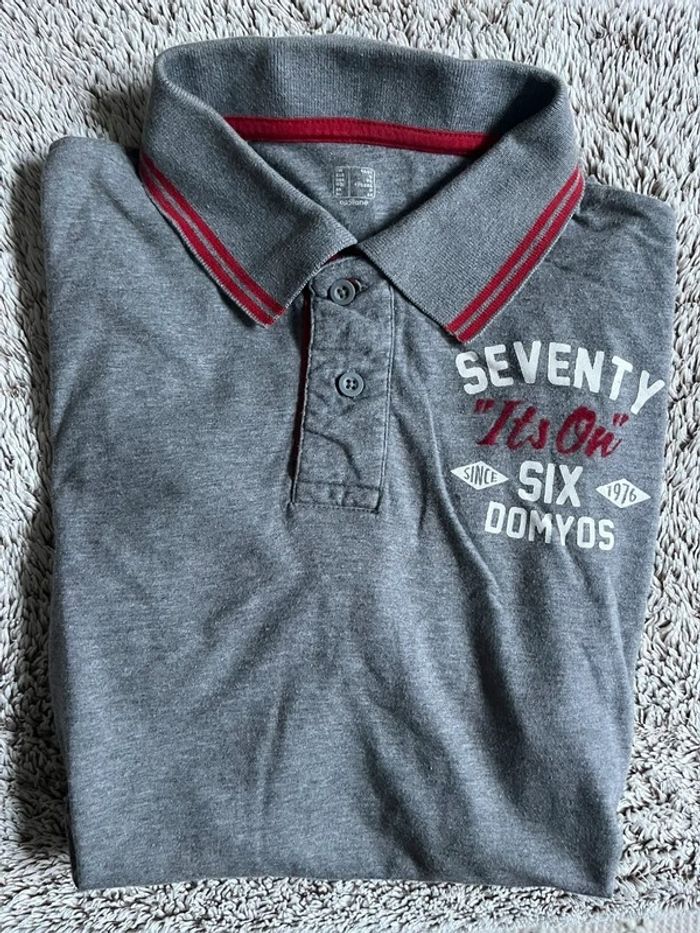 Polo, gris, homme, taille S marque Oxylane - photo numéro 2