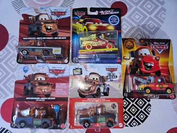 5 voitures cars disney mattel metal neuf cars disney pixar mattel martins dont des rares