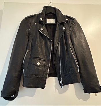 Veste en cuir Bershka