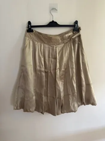 Jupe beige, 100 % soie, Essentiel, taille 38