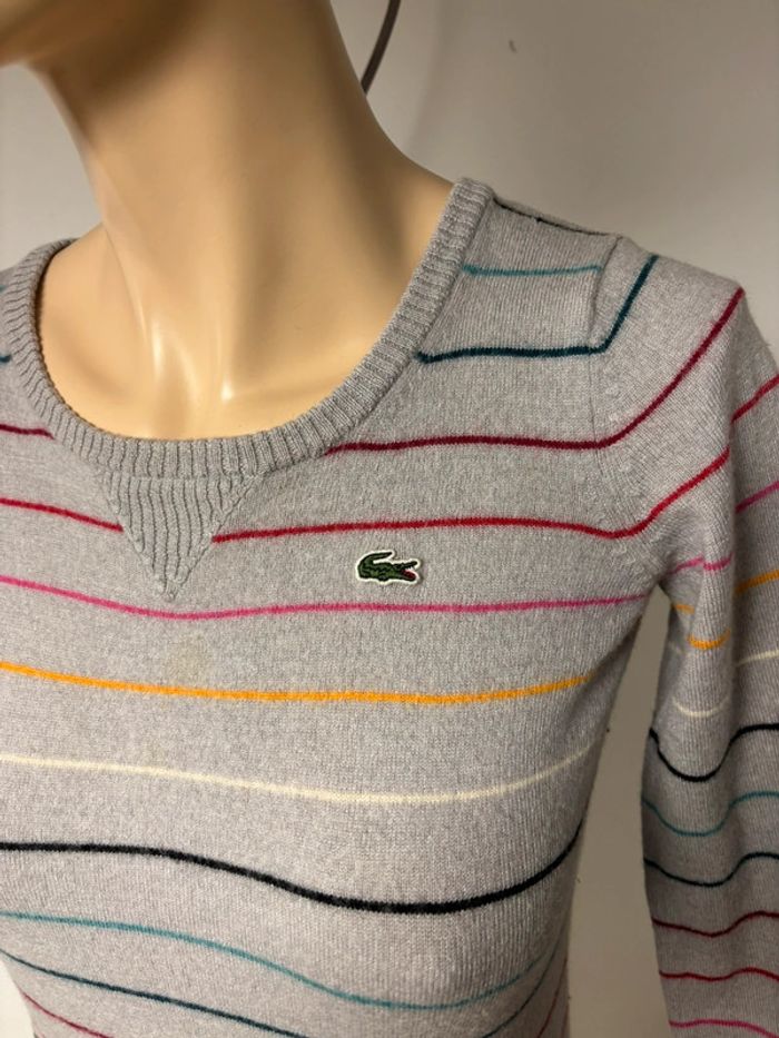 Pull en laine mérinos Lacoste femme - photo numéro 4