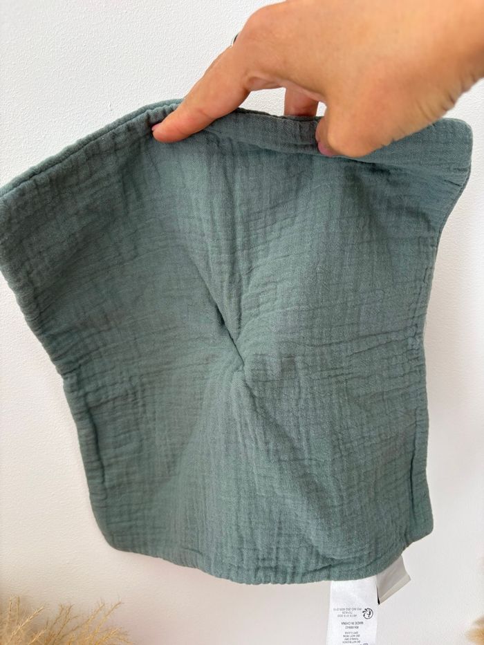 Doudou lange vert dore lapin gaze - photo numéro 7