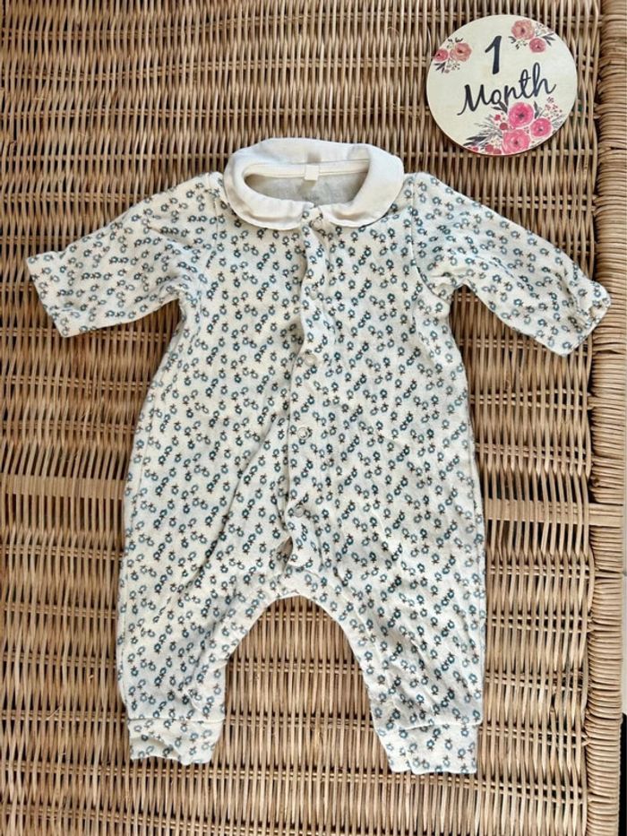 Combinaison crème - petit bateau - 1 mois