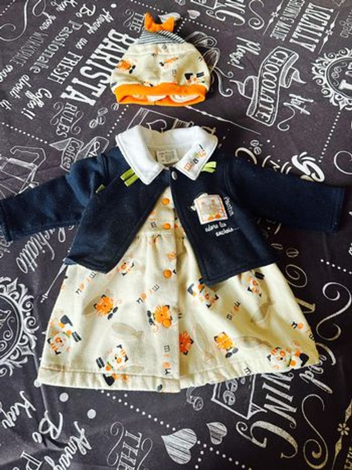 Ensemble robe + bonnet