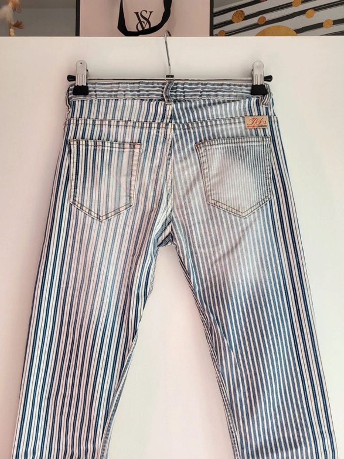Jean à rayures Ikks slim fit 12 ans impeccable - photo numéro 4