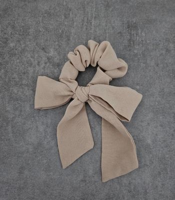 Scrunchie noeud beige