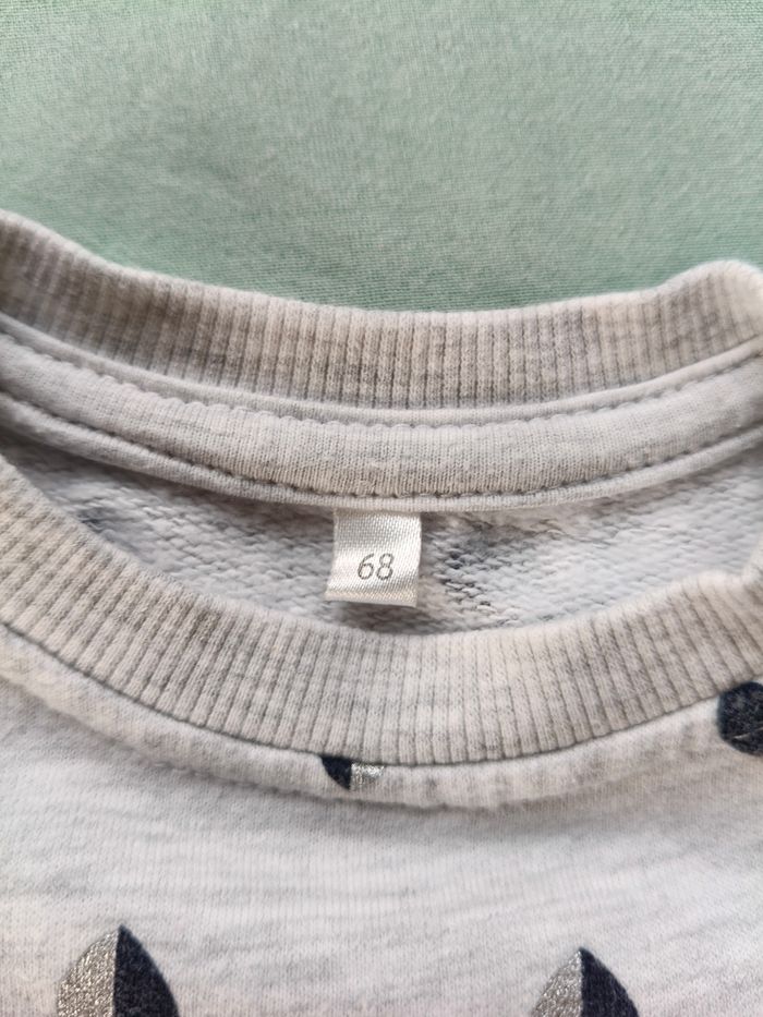 Robe pull chaud fille Zeeman gris coeurs 68 cm - photo numéro 3