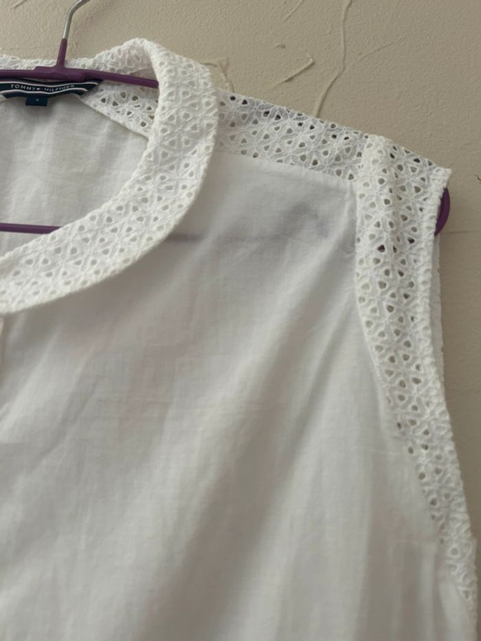 Femme 👩🏻 Chemise sans manches details esprit dentelle - Tommy Hilfiger taille 34/36 - photo numéro 5