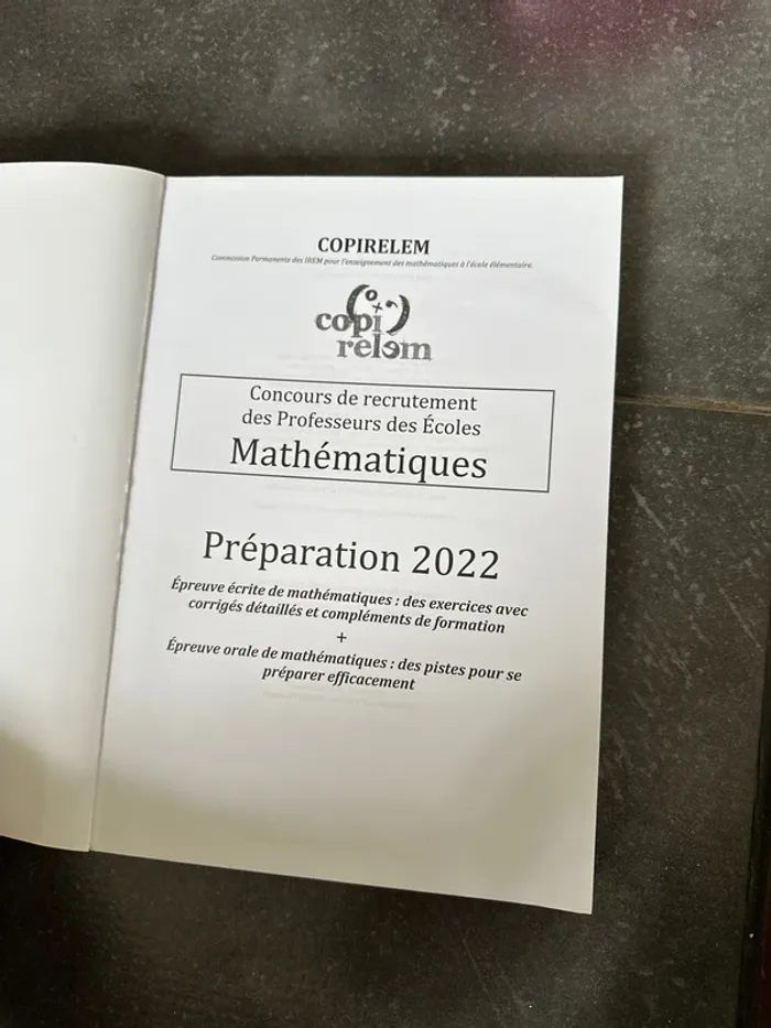 Livre, concours de recrutement, des professeurs, des écoles mathématiques - photo numéro 4