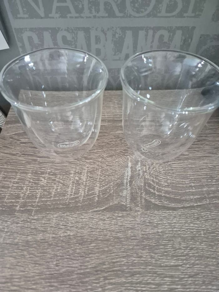 Delonghi Lot de deux verres double paroi  cappuccino