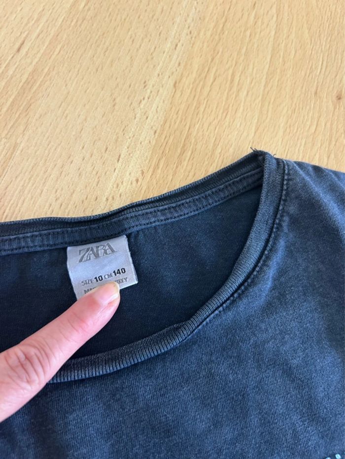 Tee-shirt marine sequins 10 ans Zara - photo numéro 2