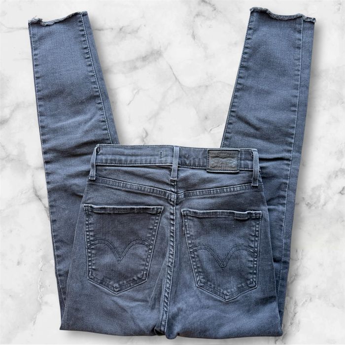 Jean slim taille haute gris foncé levi’s taille 34 XS - photo numéro 3