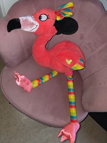 Grande peluche flamand rose Minnie mouse
