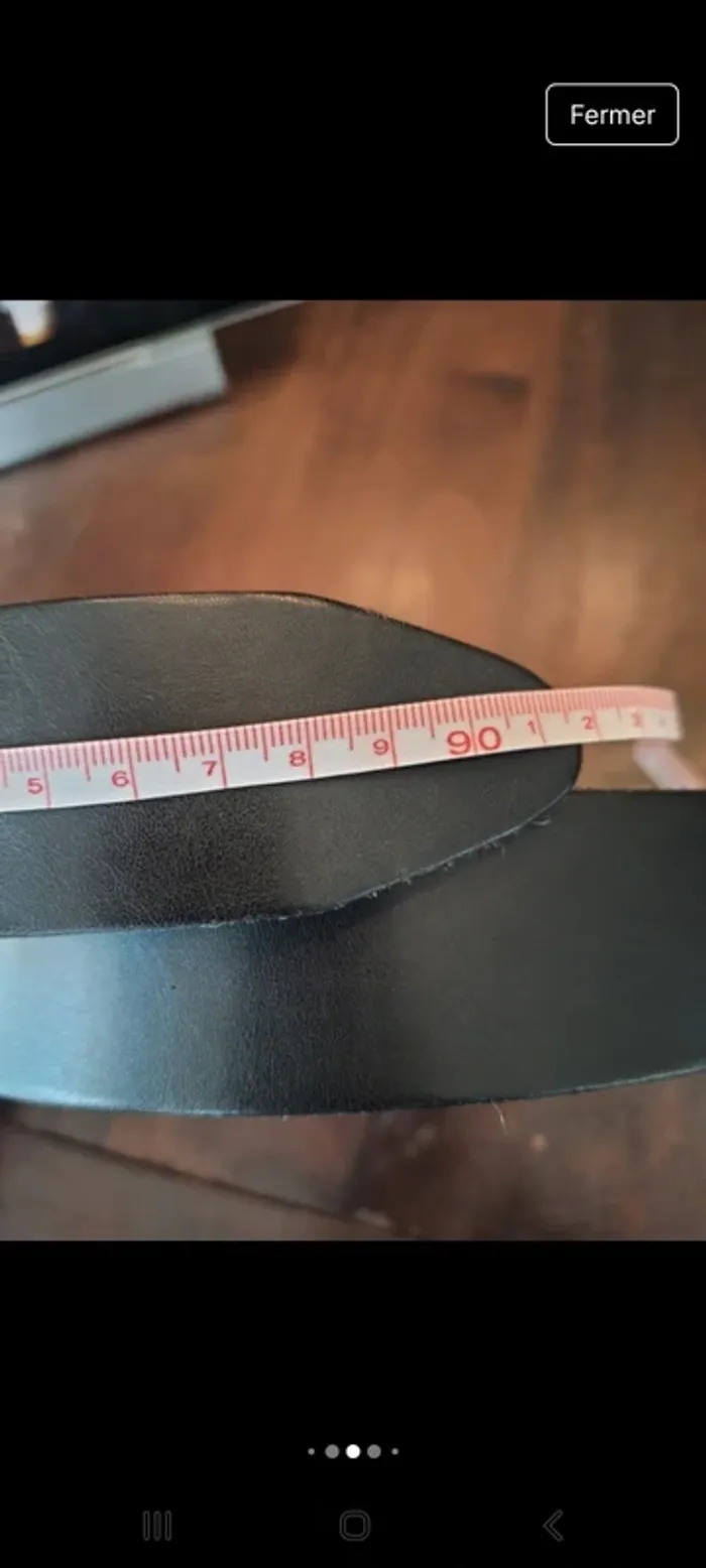Ceinture homme cuir noir Rogers Wayne 75cm - photo numéro 14