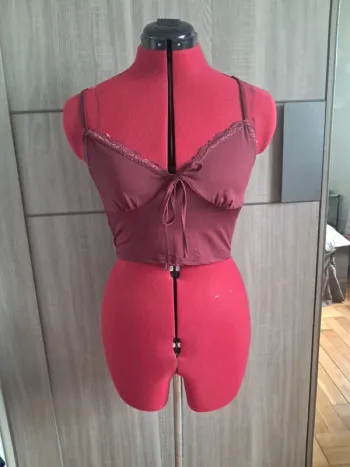Crop top bordeaux