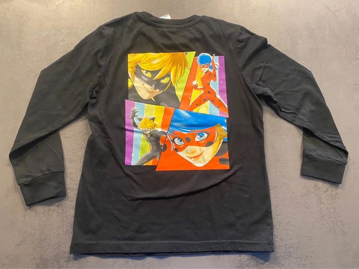 T-shirt noir longues manches Miraculous taille 6/8 ans Culture Fly - photo numéro 5