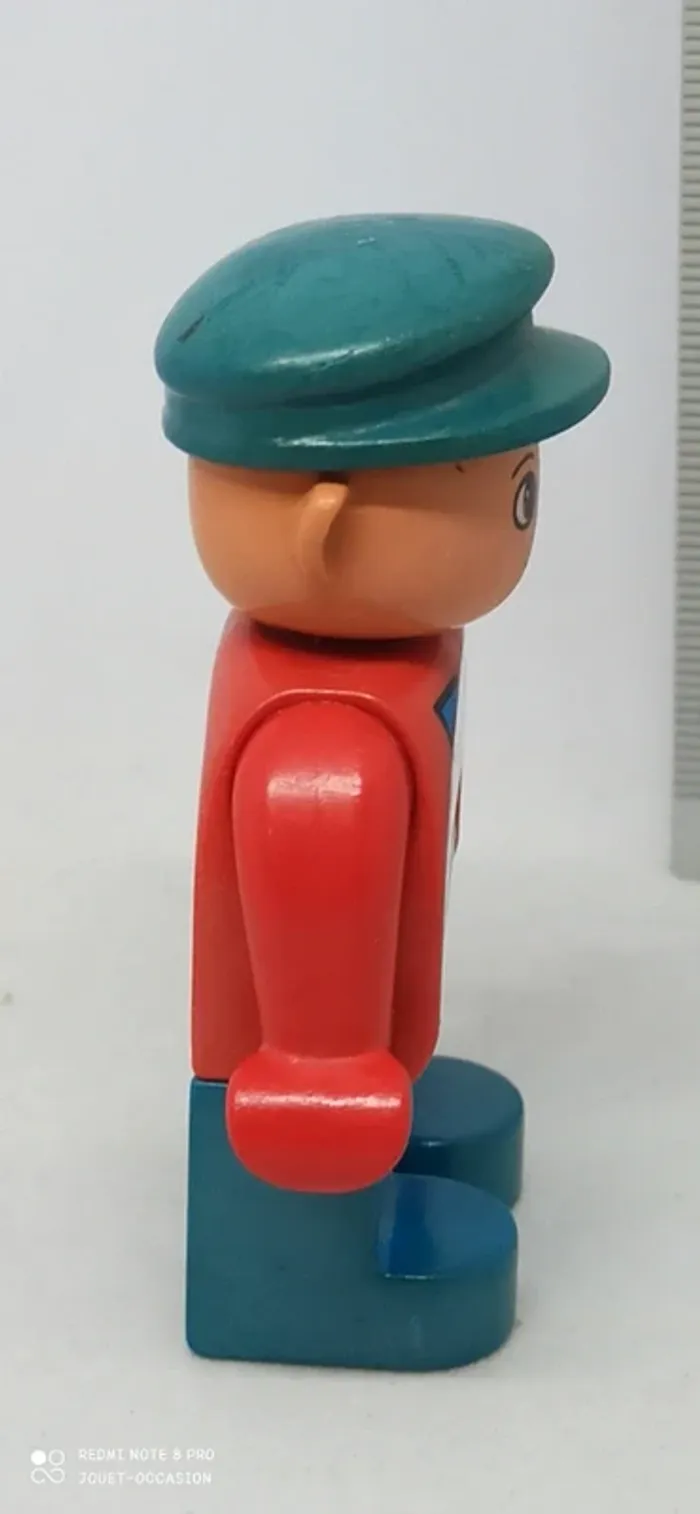 Homme avec cotte de travail bleue lego duplo - photo numéro 3