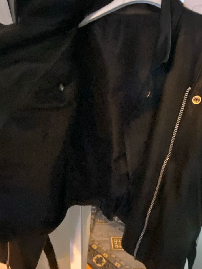 🖤 Blouson perfecto vintage noir femme – taille 38/40 - photo numéro 2