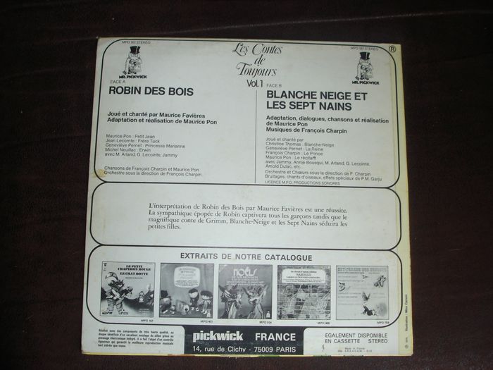 Ancien disque vinyle 33 tours pour enfants - "Les Contes de toujours"
Vol 1 - photo numéro 2
