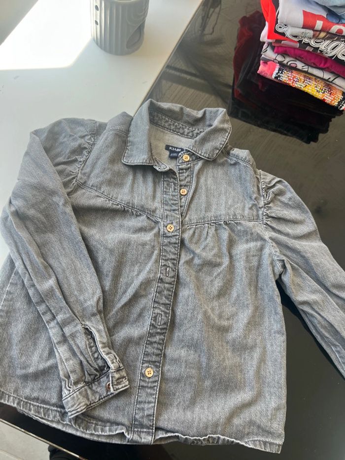Chemisier jean gris