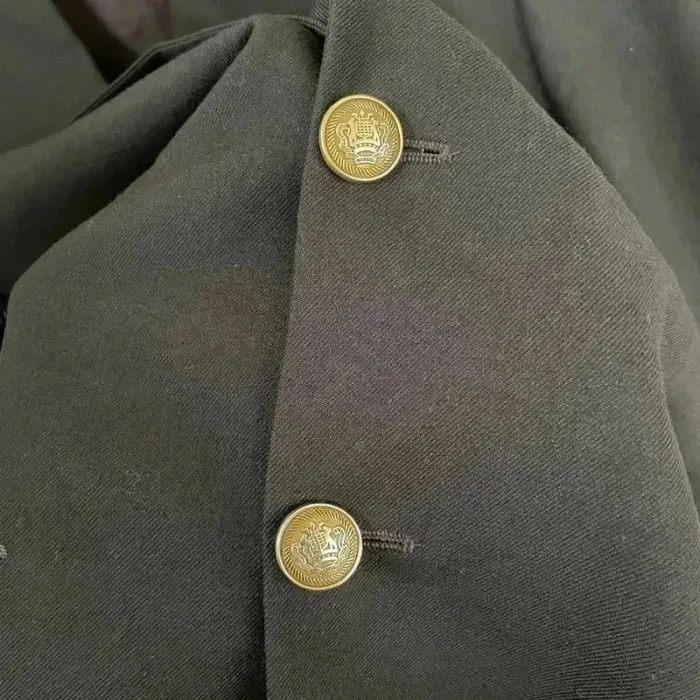 veste costume homme bleu marine 50 Olivier de breuil boutons dorés, coupe droite vintage V022 - photo numéro 7