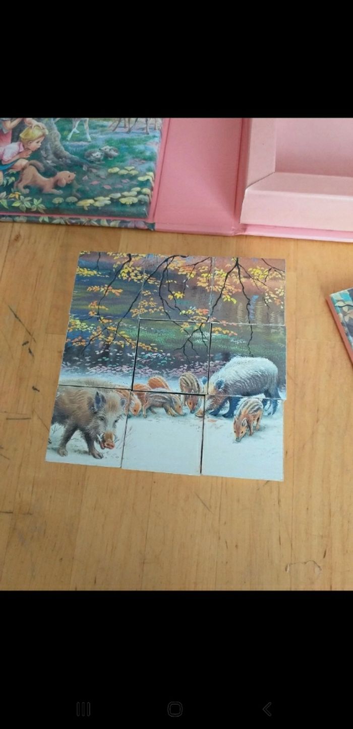 Coffret Martine. Livre cartonne et cubes puzzle bois - photo numéro 4