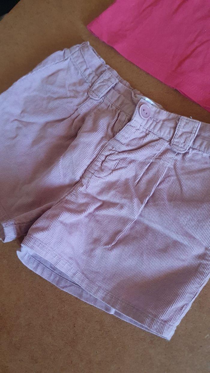 T-shirt manches longues et shorty velours 9 mois - photo numéro 3