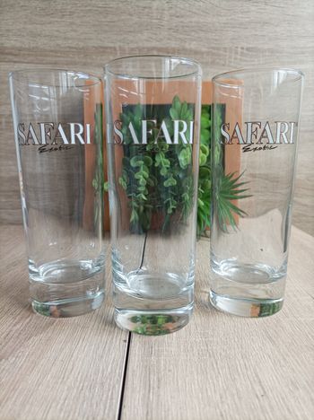 Lot 3 verres safari 