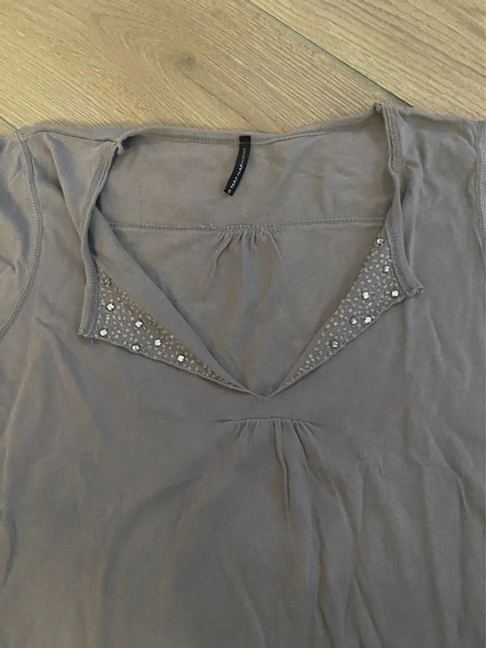 T shirt naf naf manches 3 4 taille 36 - photo numéro 2