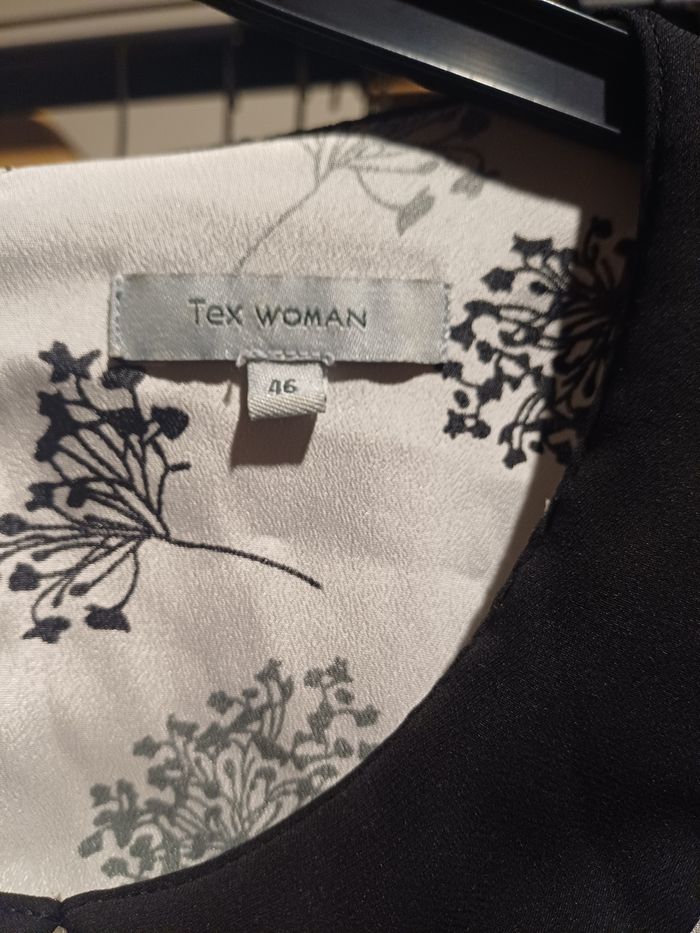 chemise bi color blanc a fleur noir - photo numéro 4