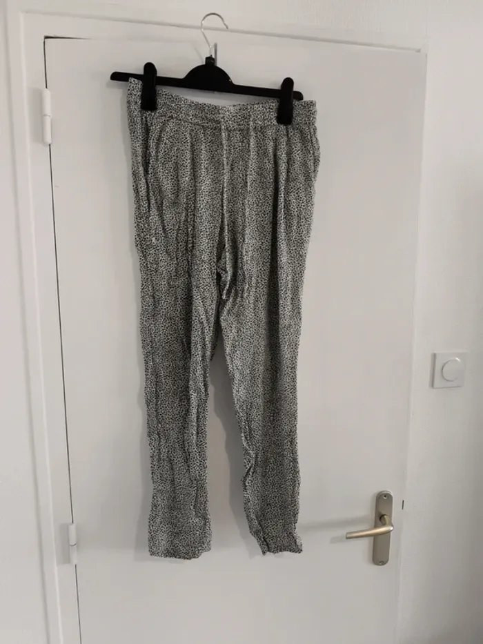 Pantalon Legé motif léopard noir