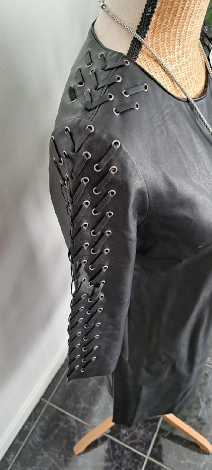 Robe en simili cuir Zara - photo numéro 7