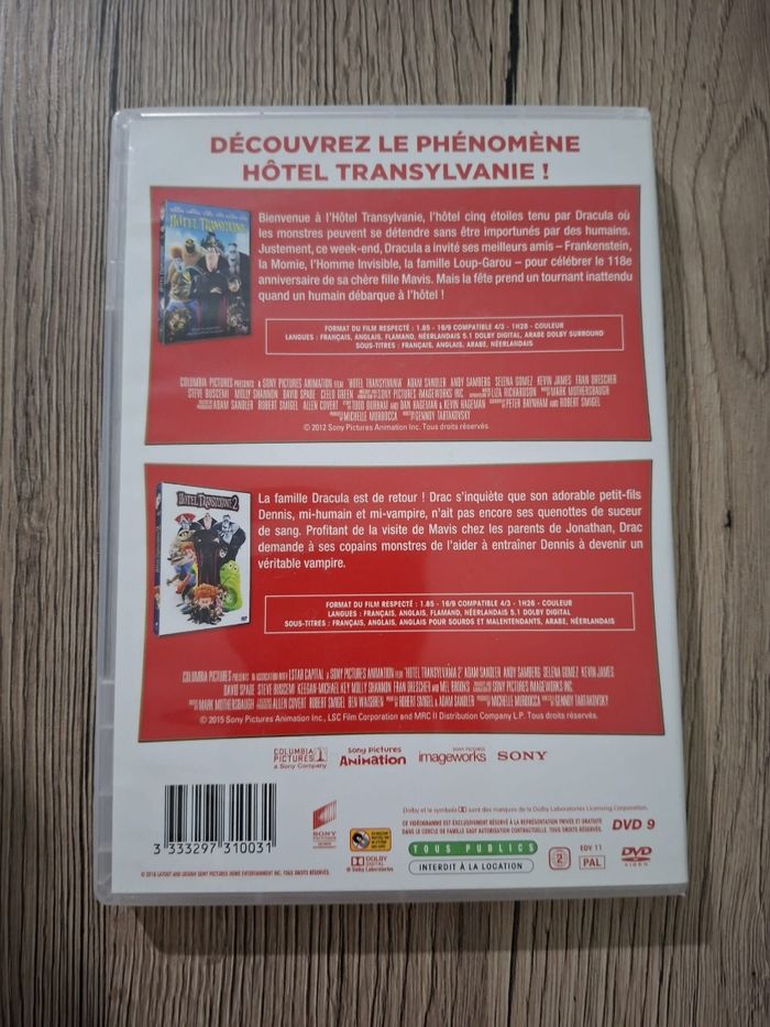 Films 1 et 2 hôtel Transylvania boîte 2 DVD - photo numéro 2