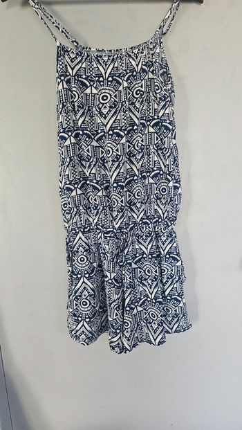 Combishort été bleu imprimé ethnique- taille M