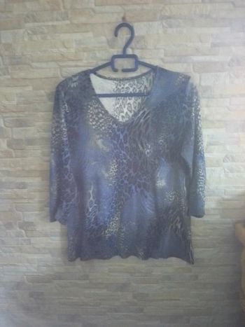 Blouse léopard bleu 42