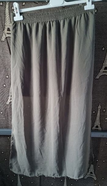 Jupe longue transparente avec jupon intégré taille 38