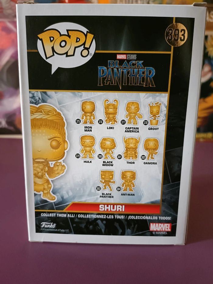 Figurine Funko Pop Marvel Black Panther Shuri Gold 393 2018 Fall convention Exclusive Neuf - photo numéro 3