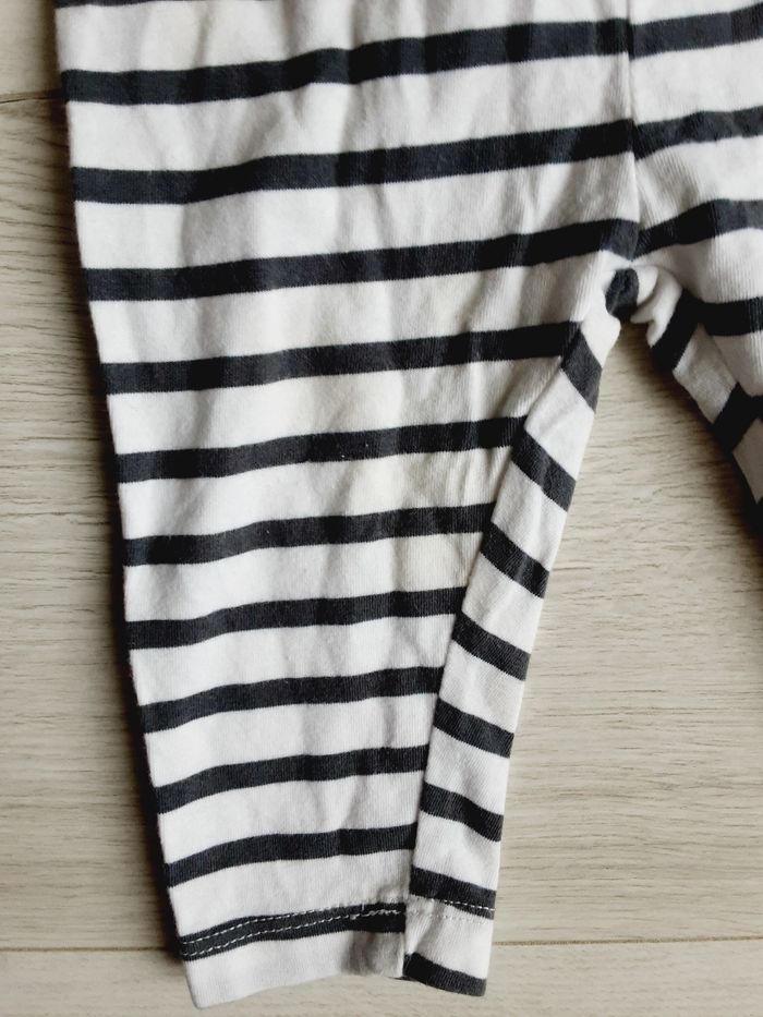 Vêtement bébé fille pantalon legging rayé Sucre d’Orge 6 mois - photo numéro 2