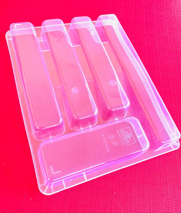 Range couverts en plastique transparent - photo numéro 2