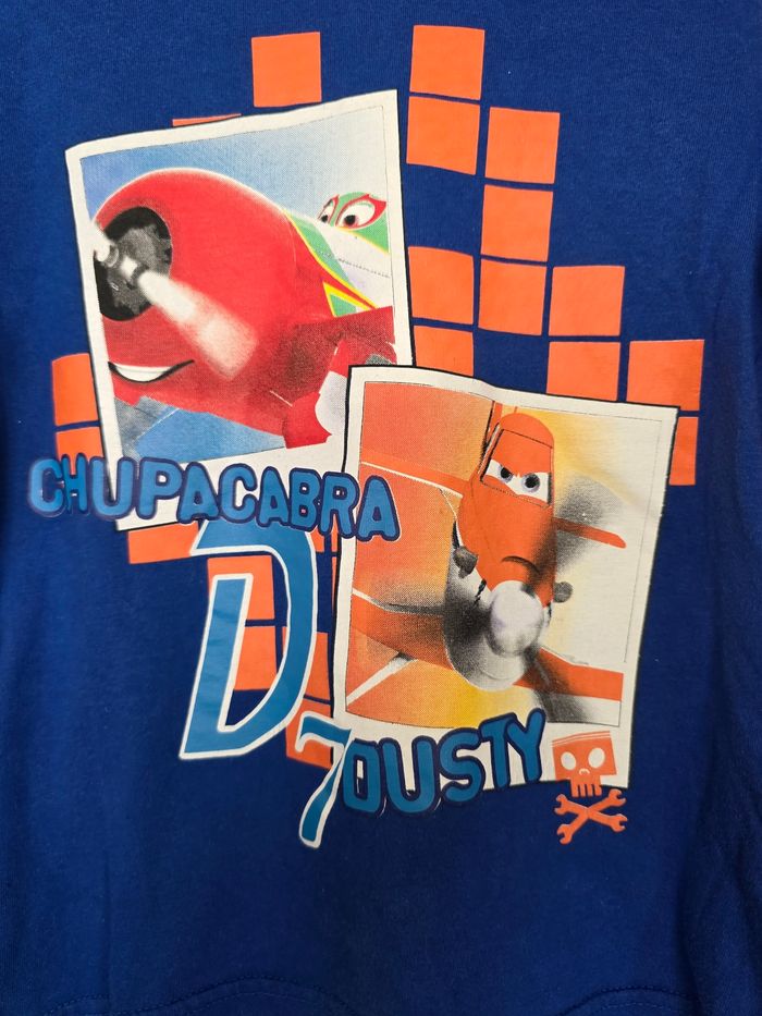 TEE-SHIRT MANCHE LONGUE DISNEY PLANES BLEU ROI/ORANGE TAILLE 6ANS - photo numéro 2