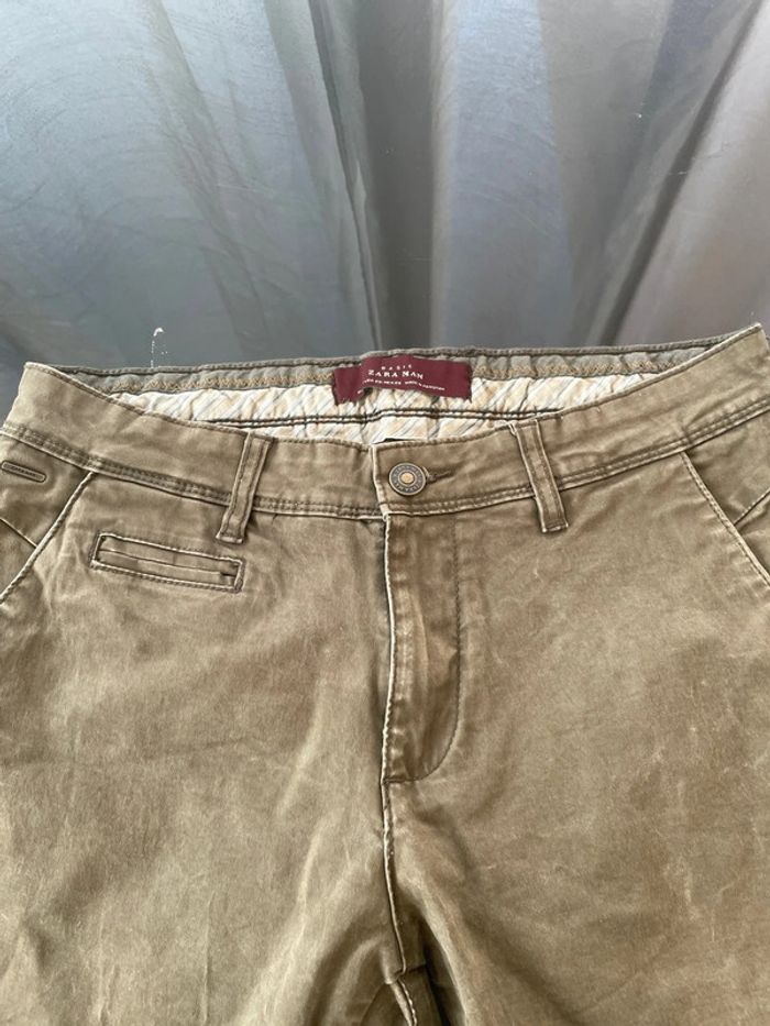 Pantalon kaki de la marque Zara Man en taille 36 - photo numéro 5