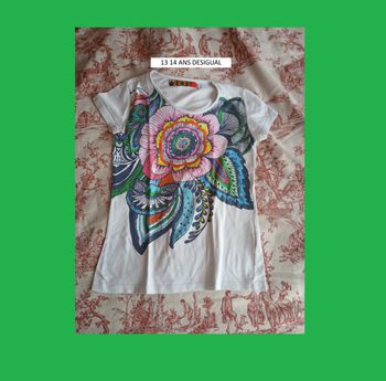 Tee shirt tunique desigual 13 14 ans 