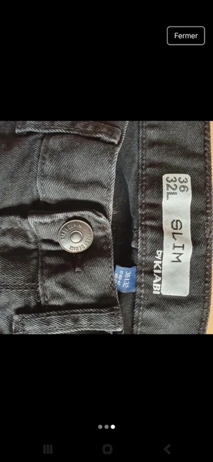 Pantalon jean gris très foncé - photo numéro 3